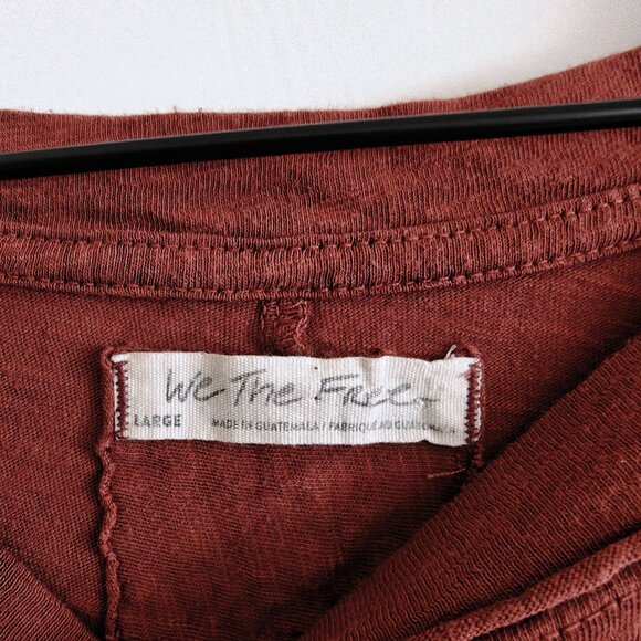 We the Free Arden Oversized Rust Tee L - Picture 6 of 9